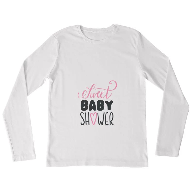 Invitation douce pour une baby shower Femme Manches Longues T-Shirt