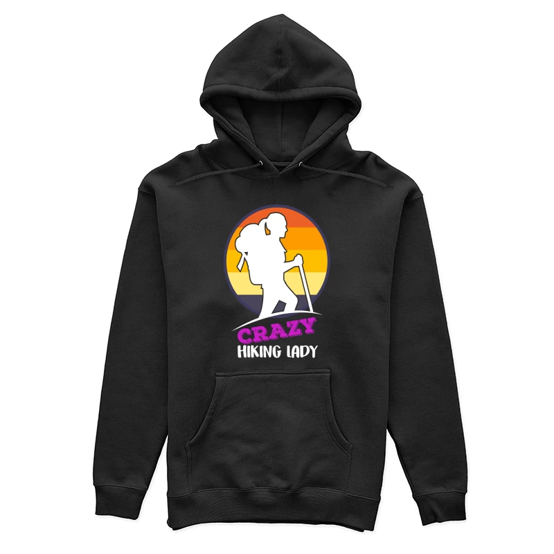 Silhouette de randonneuse avec sac à dos Femme Sweat à capuche