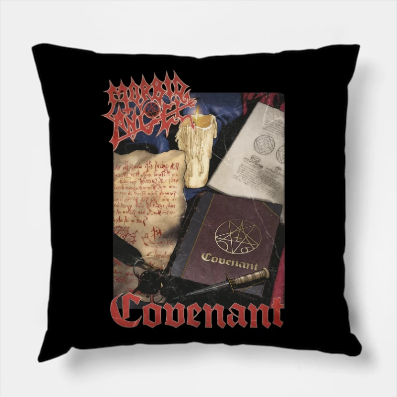 Morbid Angel Covenant Vintage Throw Pillow