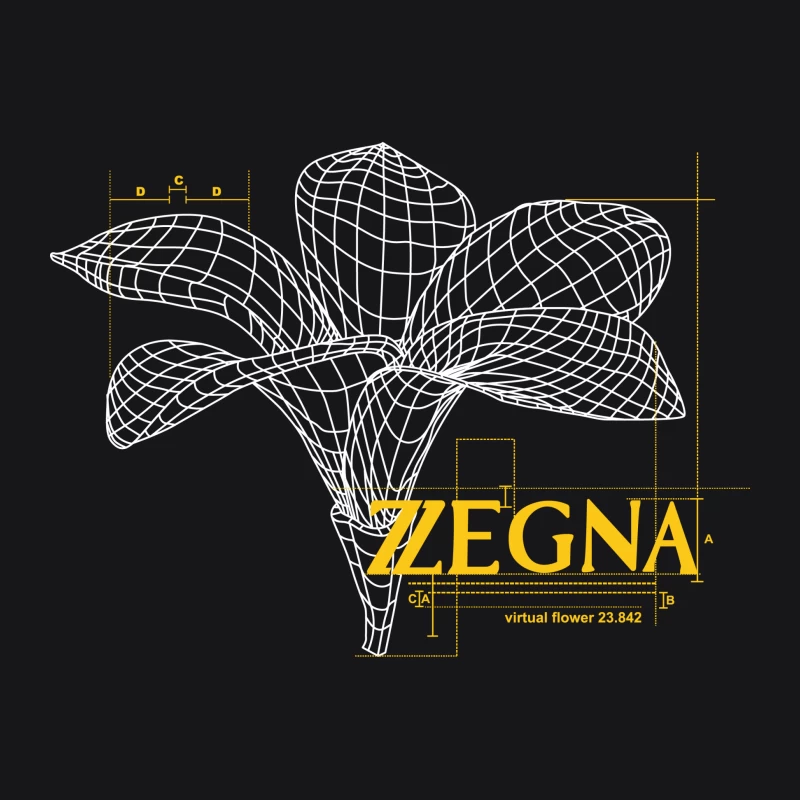 Zegna Virtuelle Blume Design Herren Pullover Hoodie