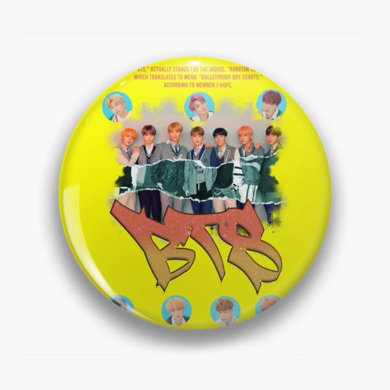 BTS: The Iconic K-Pop Boy Band Pin