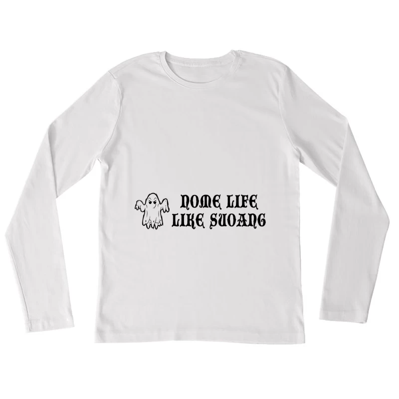 Abstrakte Schwarz-weiß-Katzengrafik Damen Langarm T-Shirt