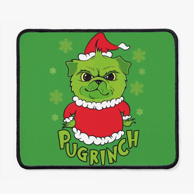 Pugrinch: Grumpy Holiday Cheer Mouse Pad