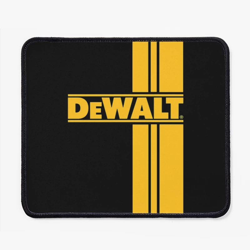 DeWalt Power Tools Brand Logo in Yellow Mouse Pad