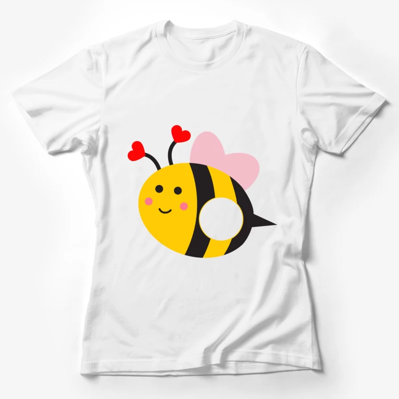 Abeille mignonne avec cœurs et ailes Femme T-Shirt
