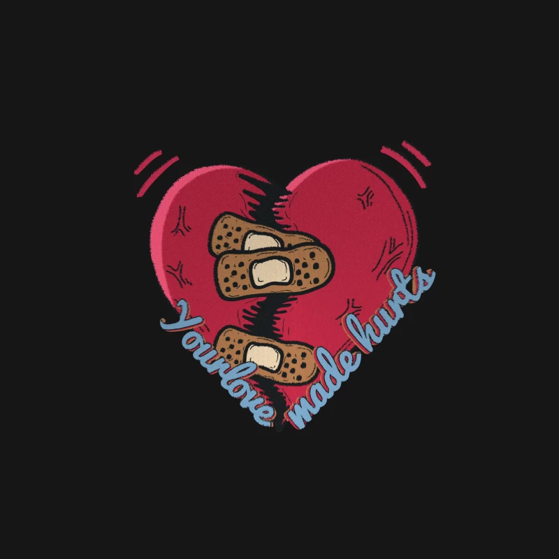 Verletztes Herz und Liebe Herren T-Shirt