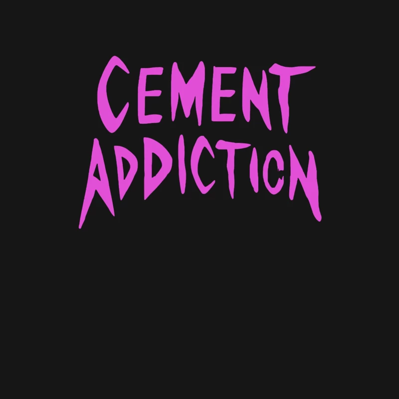 Pink Handwritten Text: Cement Addiction Female Long Sleeve T-Shirt