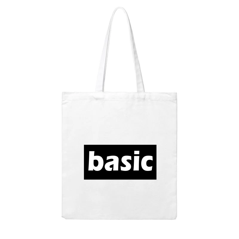 Basic Typography Design Cotton Tote Bag