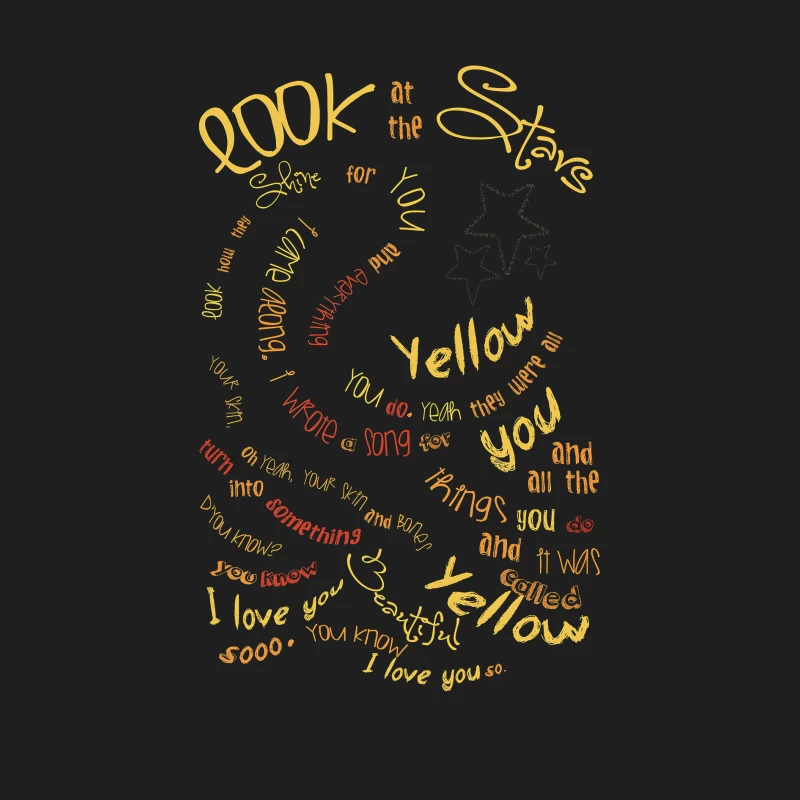 Coldplay Yellow Lyrics Male Tank Top