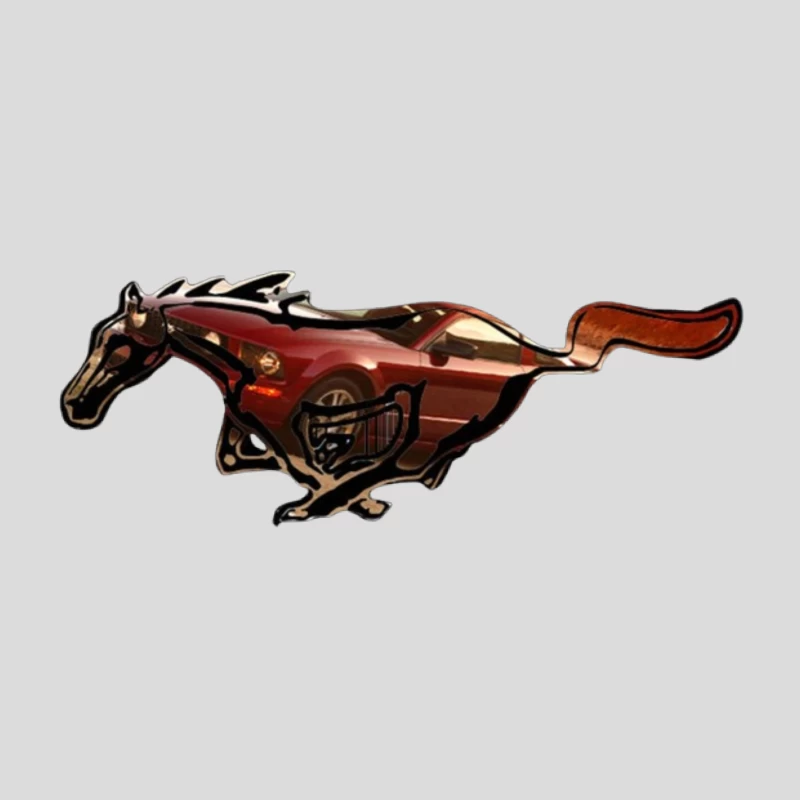 Ford Mustang Running Horse Logo Emblem Baseball Cap
