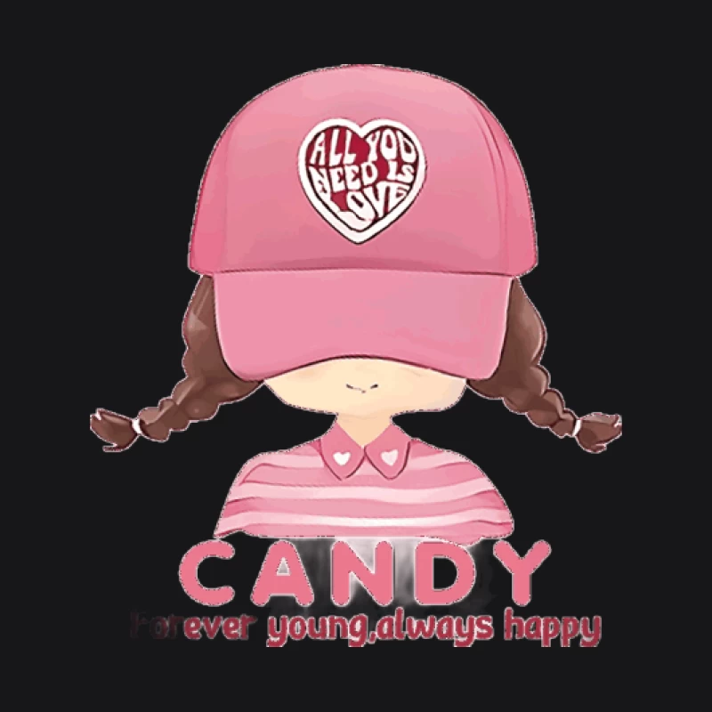 Candy Mädchen mit Mütze Damen Pullover Hoodie