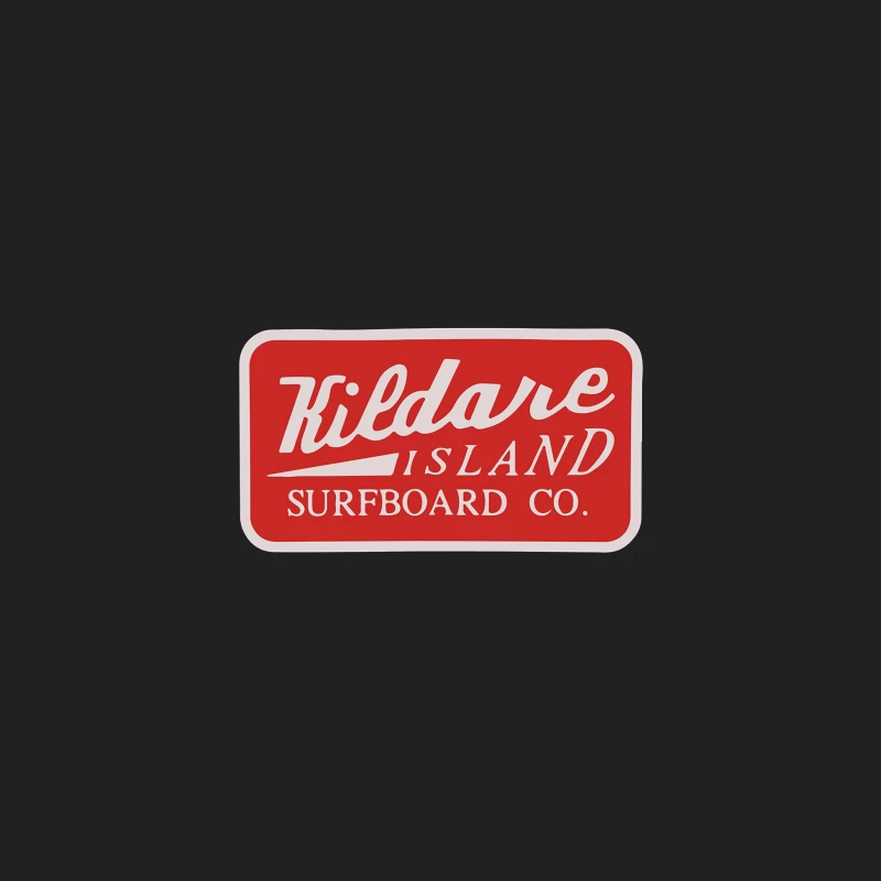 Vintage-Style Red Logo of Kildare Island Surfboard Company Bucket Hat