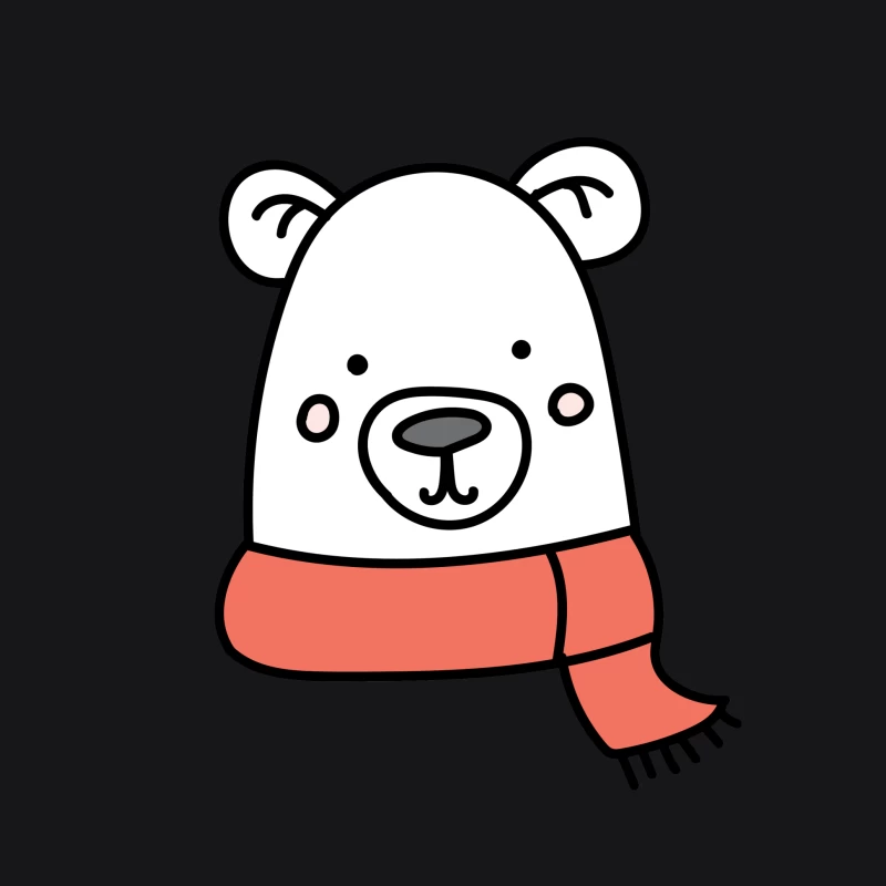 Illustration d'ours polaire avec écharpe Femme Sweat à capuche
