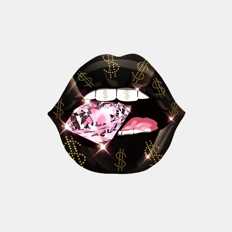 Luxus Lippen mit Diamant Herren Tanktops