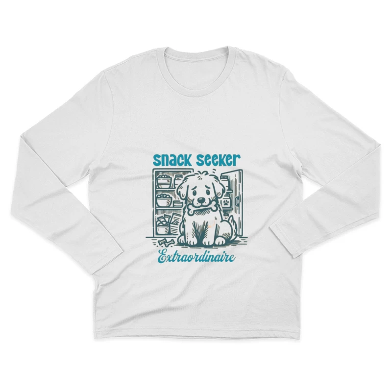 Snack-Suchhund im Kühlschrank Herren Langarm T-Shirt