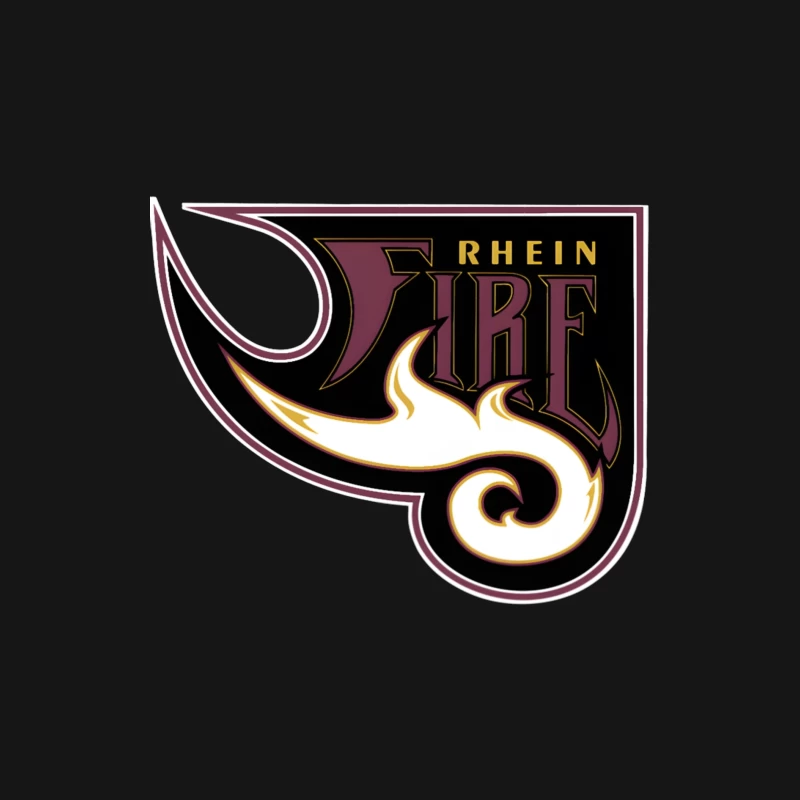 Rhein Fire Professional Football Team Logo with Stylized Flame Design Female Long Sleeve T-Shirt