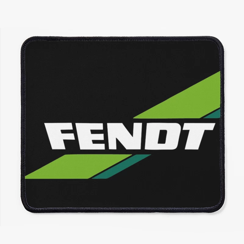 Fendt Agricultural Machinery Logo with Green Diagonal Stripes Mouse Pad