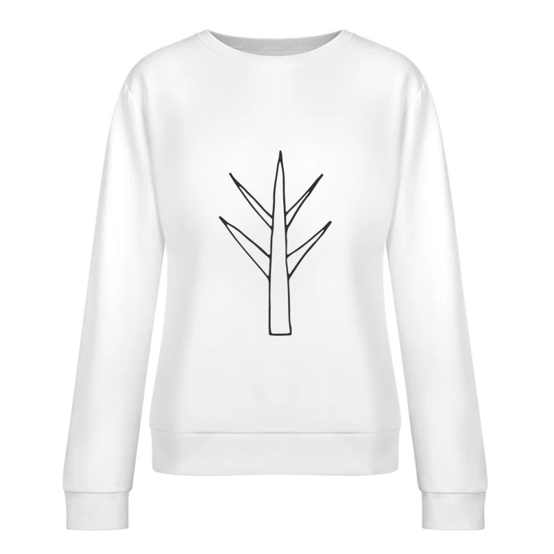 Dessin d'un Arbre Minimaliste Femme Sweat-shirt à enfiler