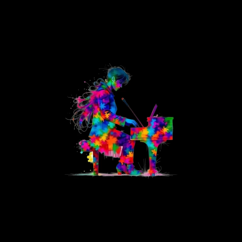 Colorful Piano Performance Desk Mat