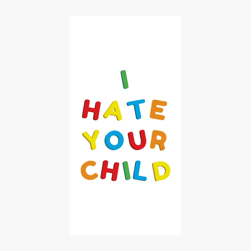 Colorful Controversial Parenting Message iPhone Case
