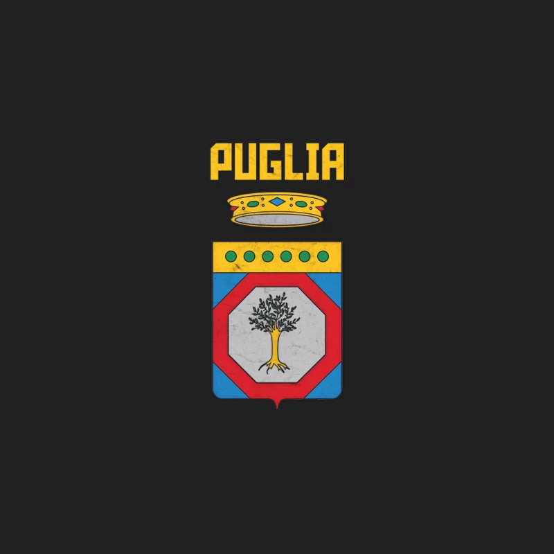ApuliaPuglia Italy Region Coat of Arms  Vintage Style Bucket Hat