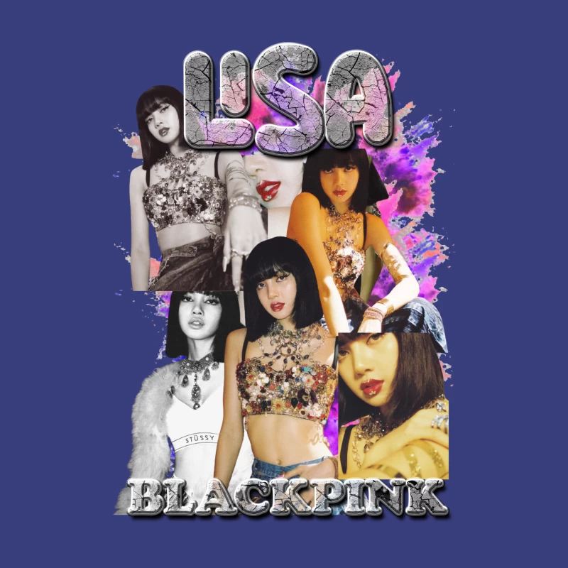 Lisa from BLACKPINK Collage Throw Pillow
