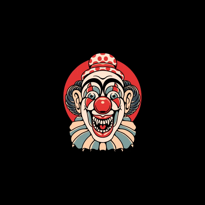 Vintage Clown Illustration Desk Mat