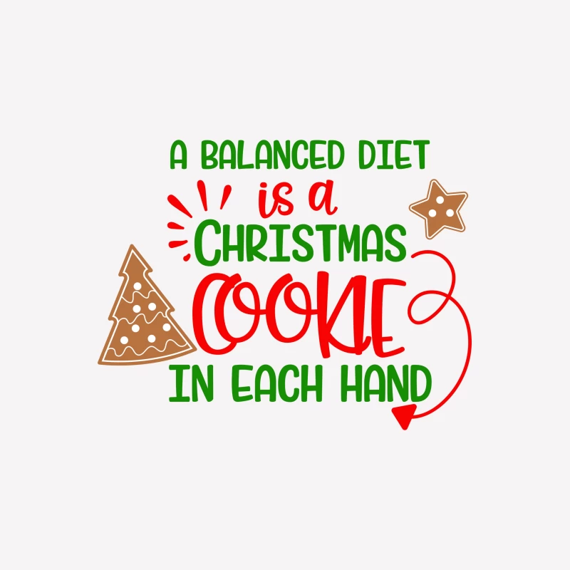 Humour de Noël: Cookies pour une alimentation équilibrée Femme T-Shirt