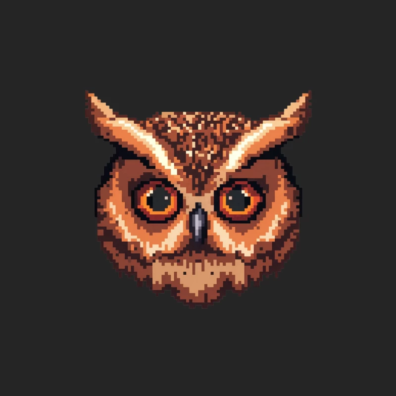 Pixelated Owl: Retro Game Art Wildlife Icon Male Pullover Sweatshirt