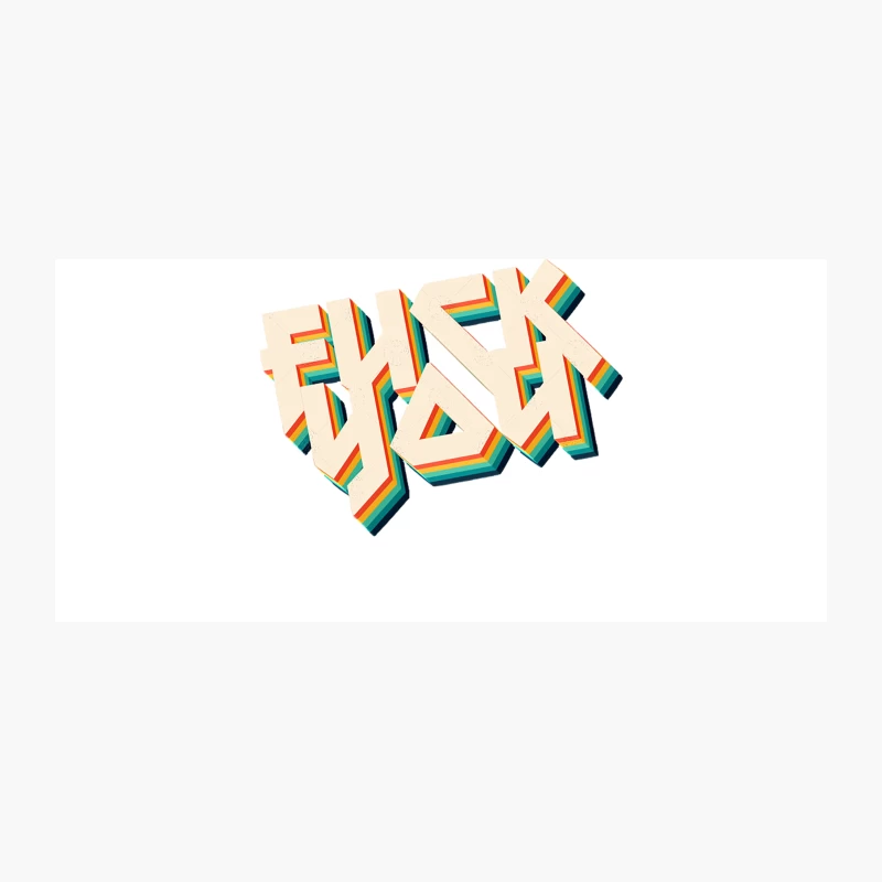 Fck You - Metal Typography Statement Design Coffee Mug