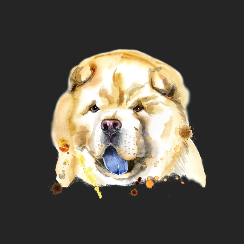 Portrait artistique de chien au pelage doré Femme Sweat-shirt à enfiler