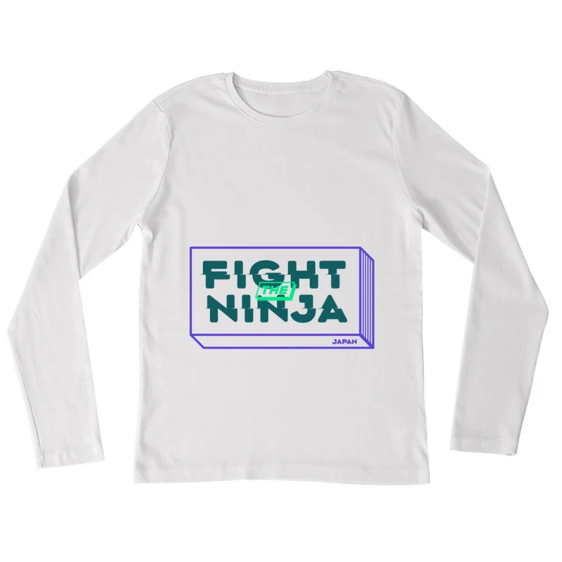 Kampf gegen den Ninja Logo Design Damen Langarm T-Shirt