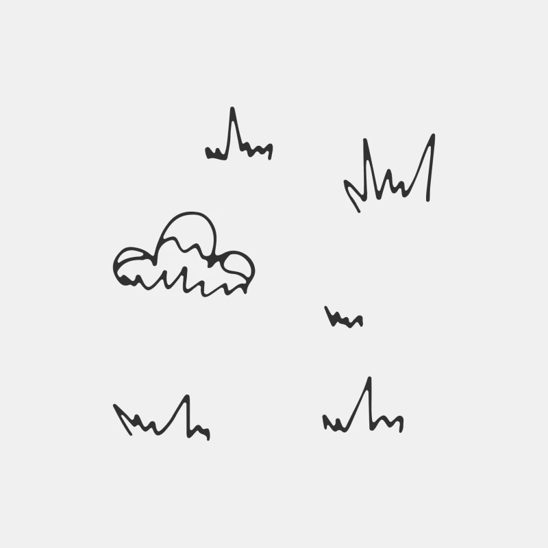 Nuage et Herbe Doodle Homme Débardeur