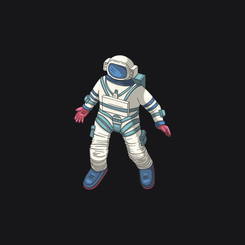 Illustration eines Astronauten im Raumanzug Herren Pullover Hoodie