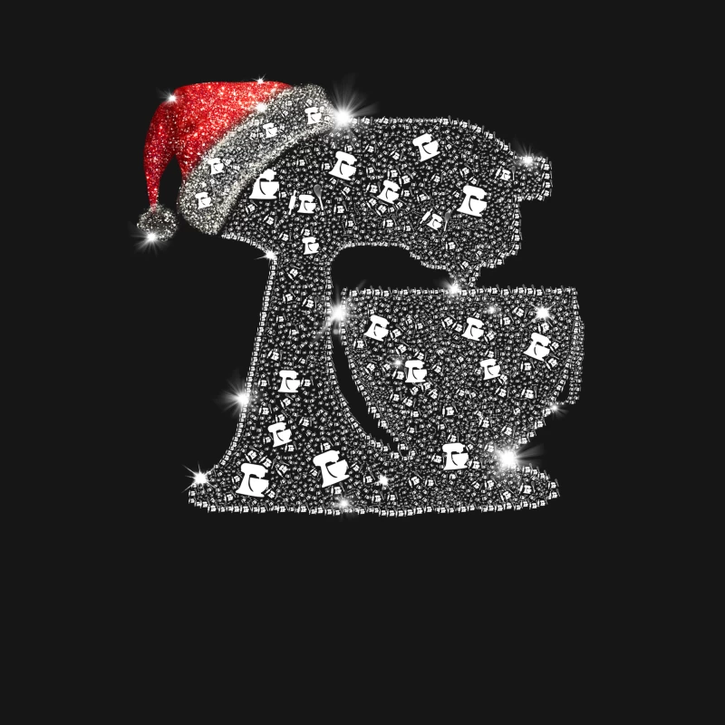 Mélangeur avec chapeau de Noël scintillant Femme T-Shirt