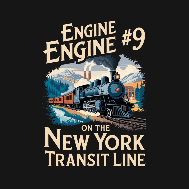 Nostalgic Steam Engine Journey on the New York Transit Line Female Long Sleeve T-Shirt