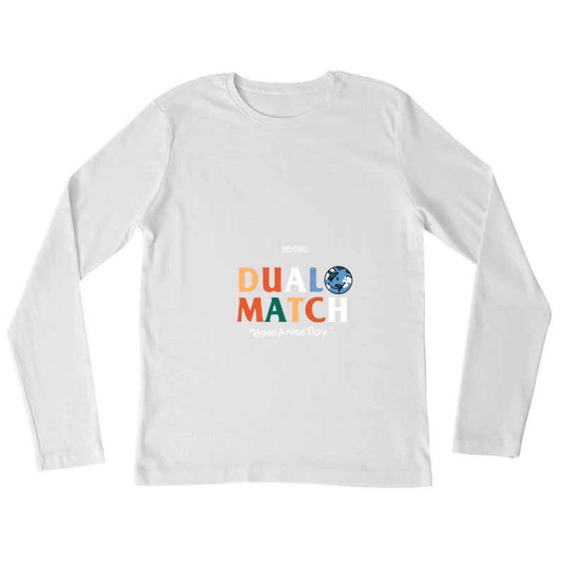 Design coloré DUAL MATCH Femme Manches Longues T-Shirt