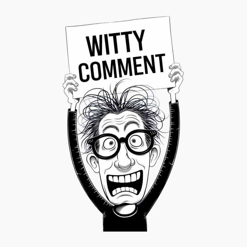 Exaggerated Cartoon Character Making Witty Comment Cotton Tote Bag