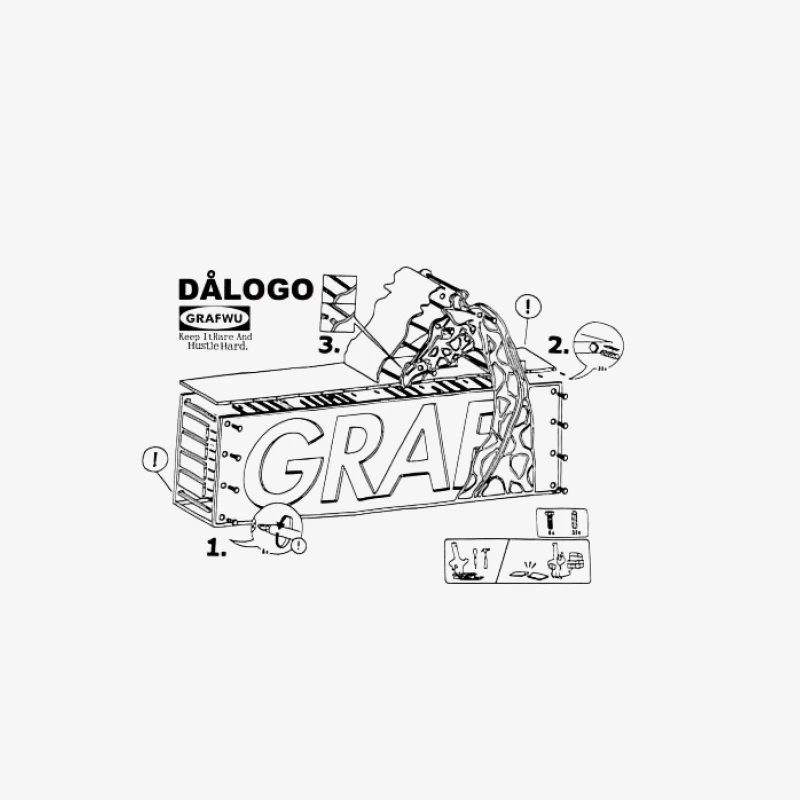 Graffiti Dialog mit Illustrationen Herren Pullover Sweatshirt