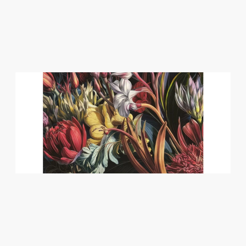 Vibrant Floral Close-up of Exotic Tulips and Lilies Coffee Mug
