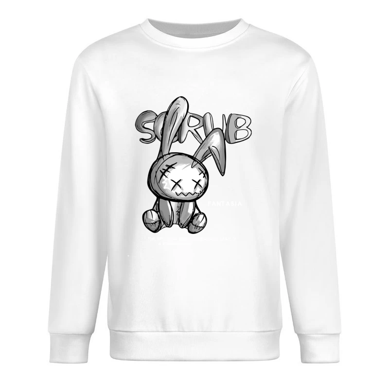 Gruselige Stoffhase Fantasie Herren Pullover Sweatshirt