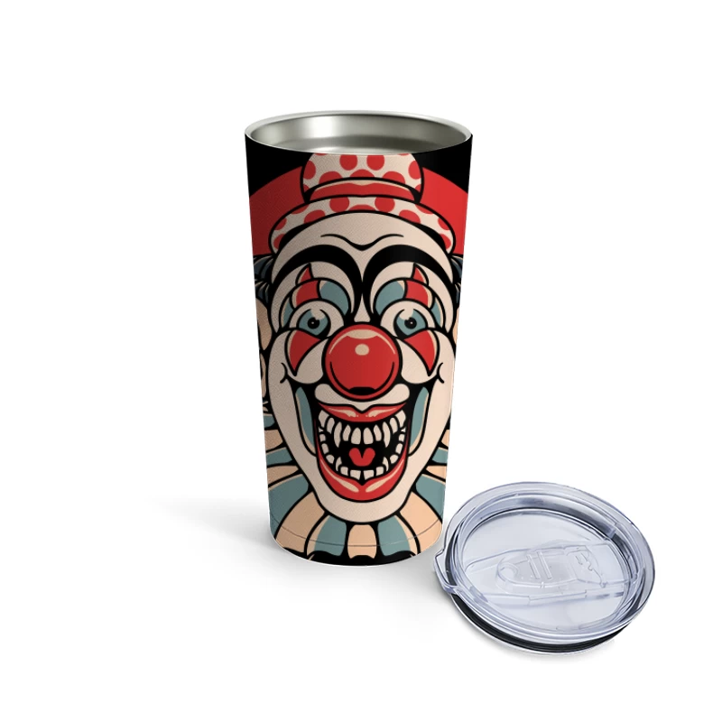 Vintage Clown Illustration Travel Mug