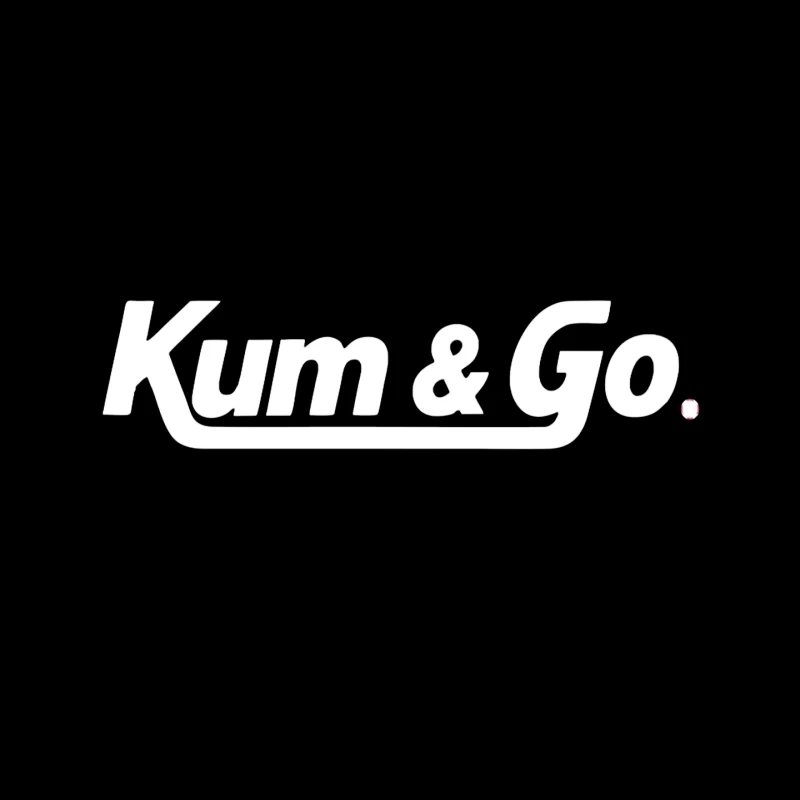 White Outlined Kum & Go Logo Design Mouse Pad