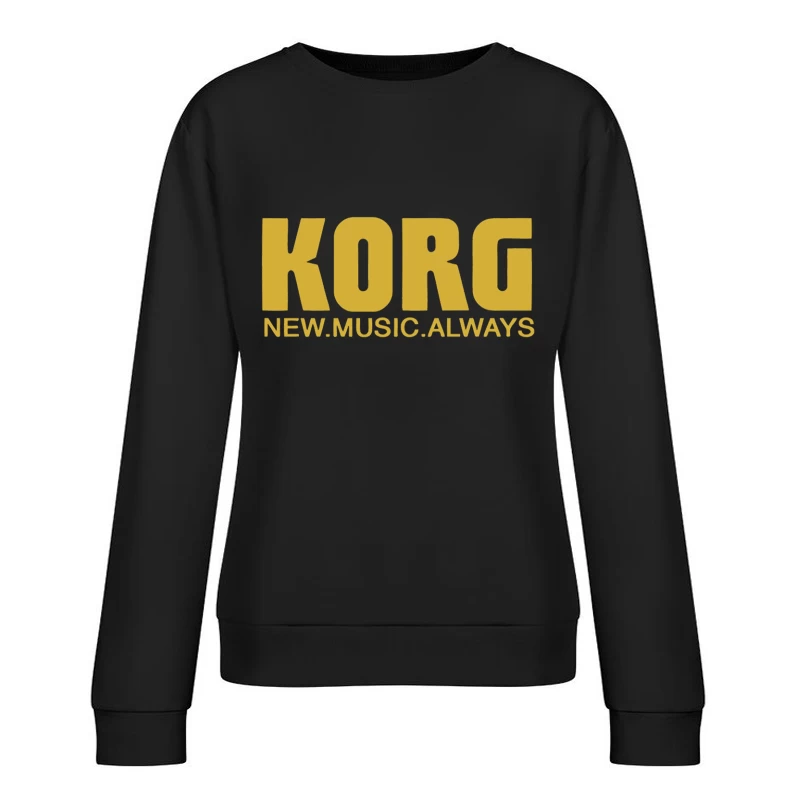 Korg Music Equipment Brand Logo in Yellow Female Pullover Sweatshirt