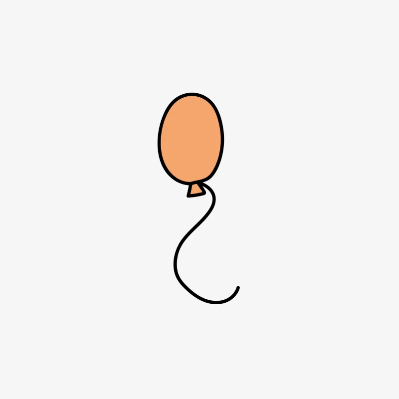 Ballon orange avec ficelle noire Homme Manches Longues T-Shirt