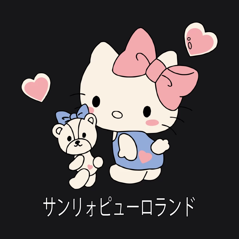 Kawaii-Katze mit Teddy Herren Pullover Hoodie