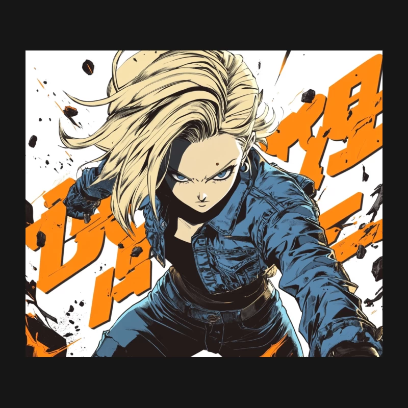 Dynamic Anime Character in Action-Packed Scene Mouse Pad
