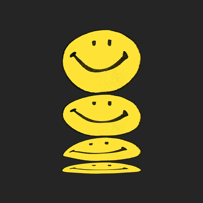 Acid House Melty Smiley Face Male Pullover Sweatshirt