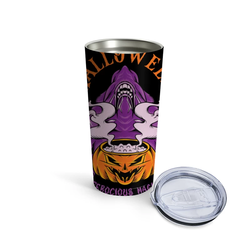 Halloween Ferocious Magic Design Travel Mug