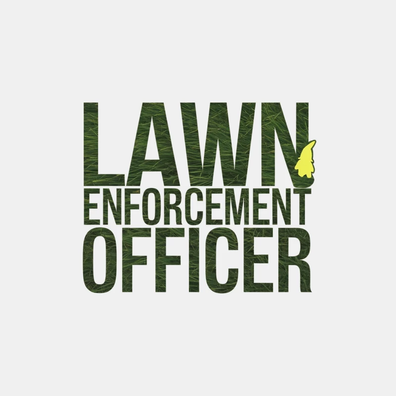Playful Lawn Enforcement Officer Design with Grass Text and Garden Humor Male Tank Top